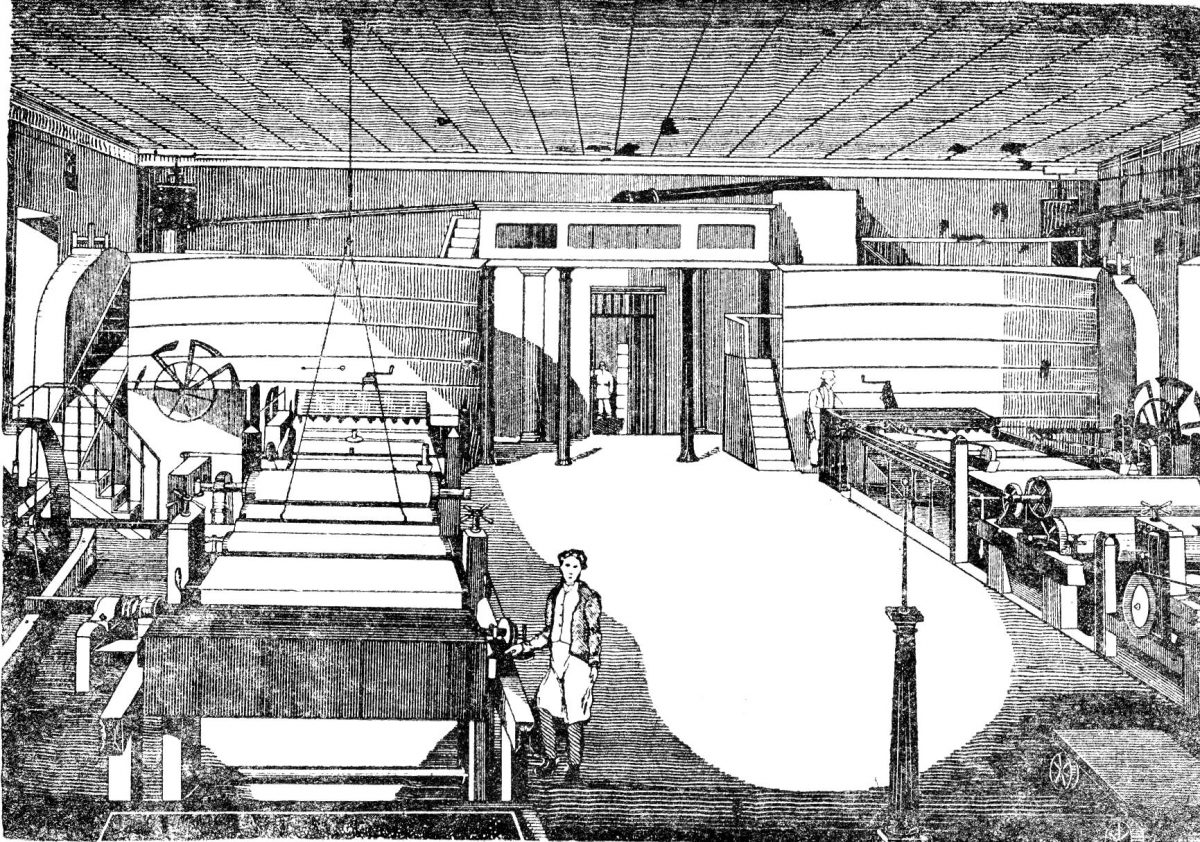 Первая в России бумагоделательная машина. - Все о бумаге